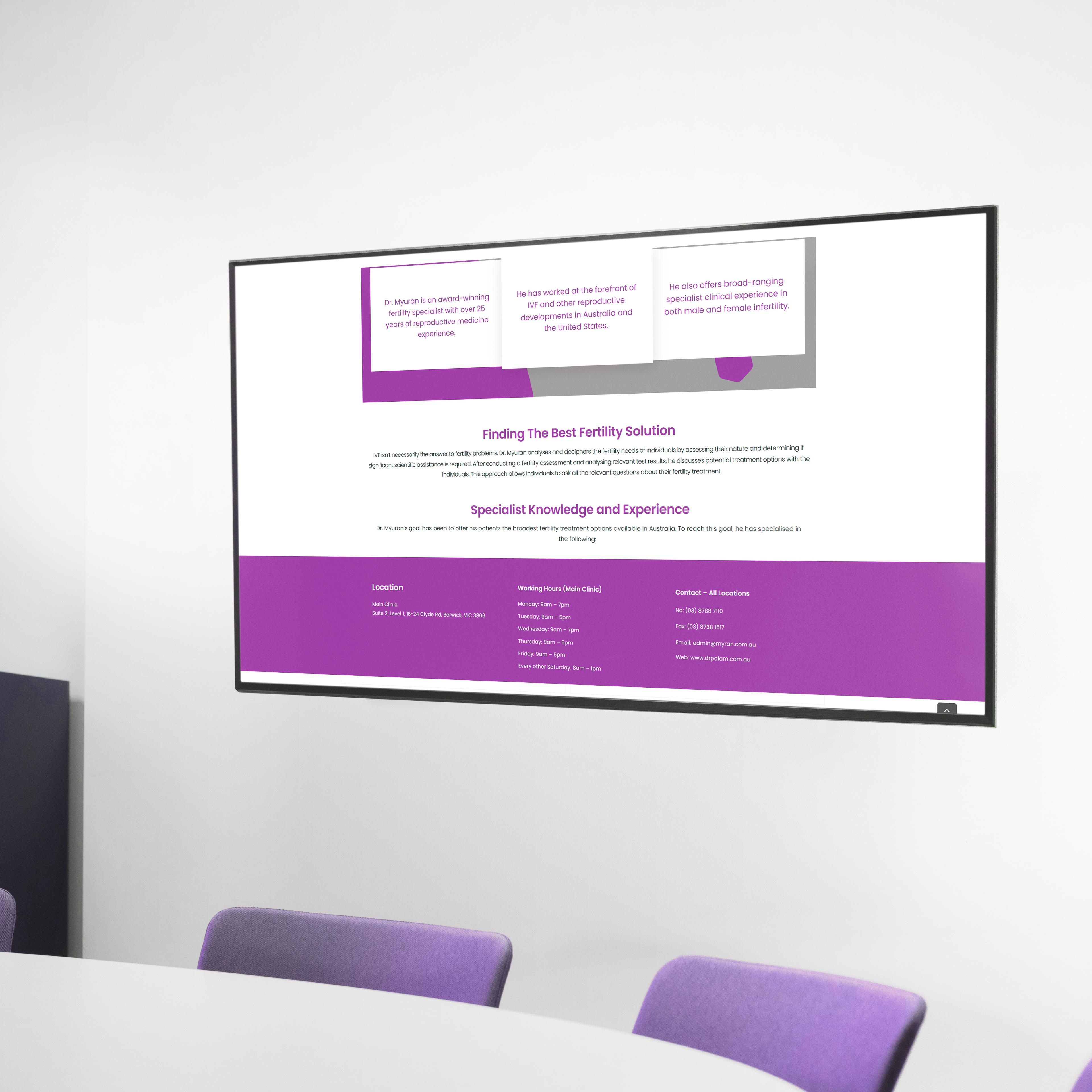 Dr. Myuran website case study image